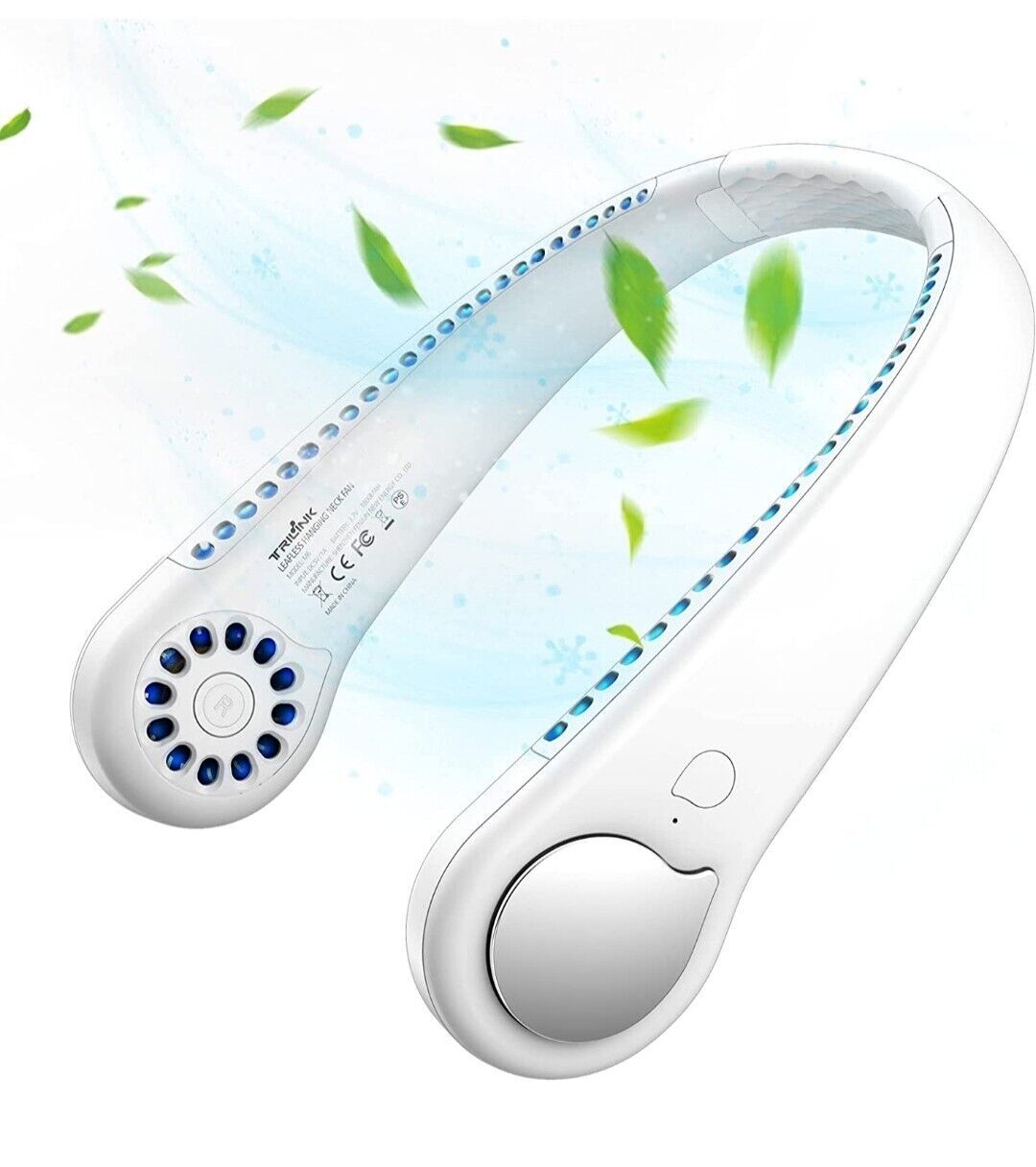 Ventilatore da Collo Portatile ricaricabile USB Senza Lama a 3 velocità x Sport