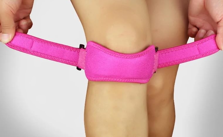Tutore Ginocchio Rotulea Cinturino Regolabile Fascia Ginocchio Menisco Cinturino Sottorotuleo Supporto Palestra Escursionismo Basket Baseball Pallavolo 2 PZ