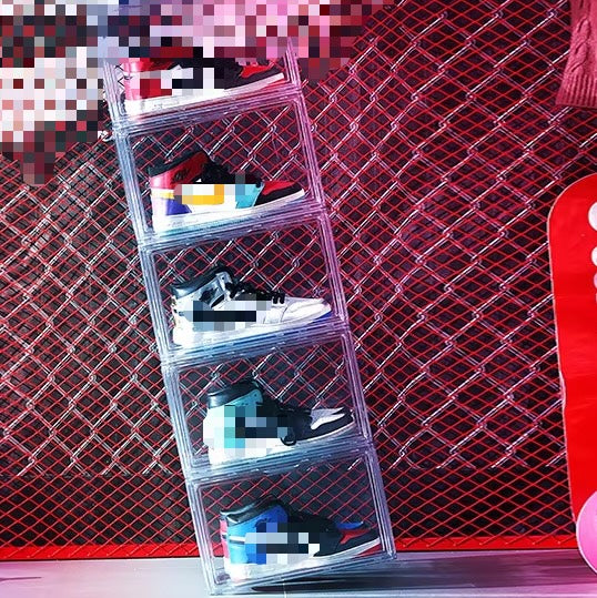 Scatola Espositiva per Sneaker in Acrilico Trasparente con Chiusura Magnetica, Contenitore Antipolvere Impilabile per Scarpe da Collezione
