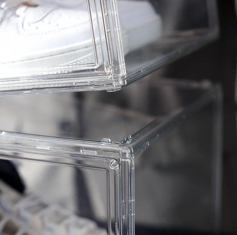 Scatola Espositiva per Sneaker in Acrilico Trasparente con Chiusura Magnetica, Contenitore Antipolvere Impilabile per Scarpe da Collezione