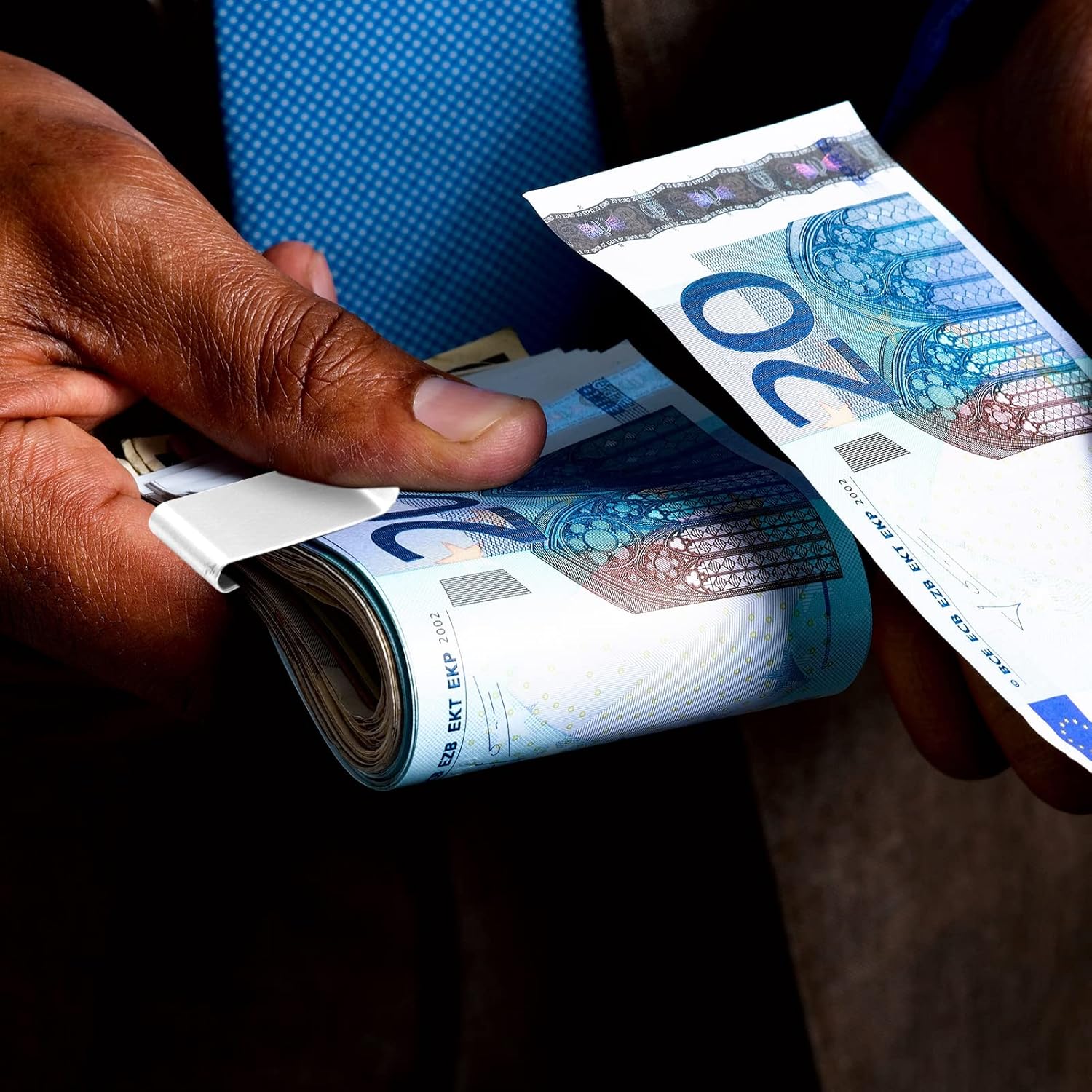 Fermaslodi uomo portafoglio acciaio inossidabile soldi clip banconote donna banconote fermasoldi in metallo portamonete accessori portafogli 2 PZ