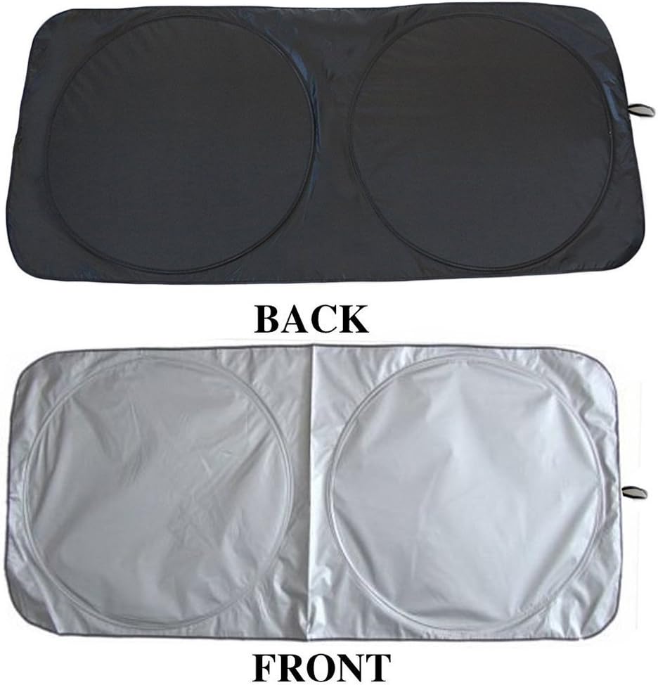 Parasole Auto Parabrezza Anteriore Parasole Pieghevole e Portabile,Durevole Materiale di Nylon,Massima Protezione Contro Raggi del Sole (150x70)