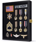 Espositore da Parete 27,9 x 35,6 cm con Cornice a Scomparsa e Chiusura di Sicurezza, Shadow Box per Medaglie, Distintivi, Toppe ed Etichette da Collezione