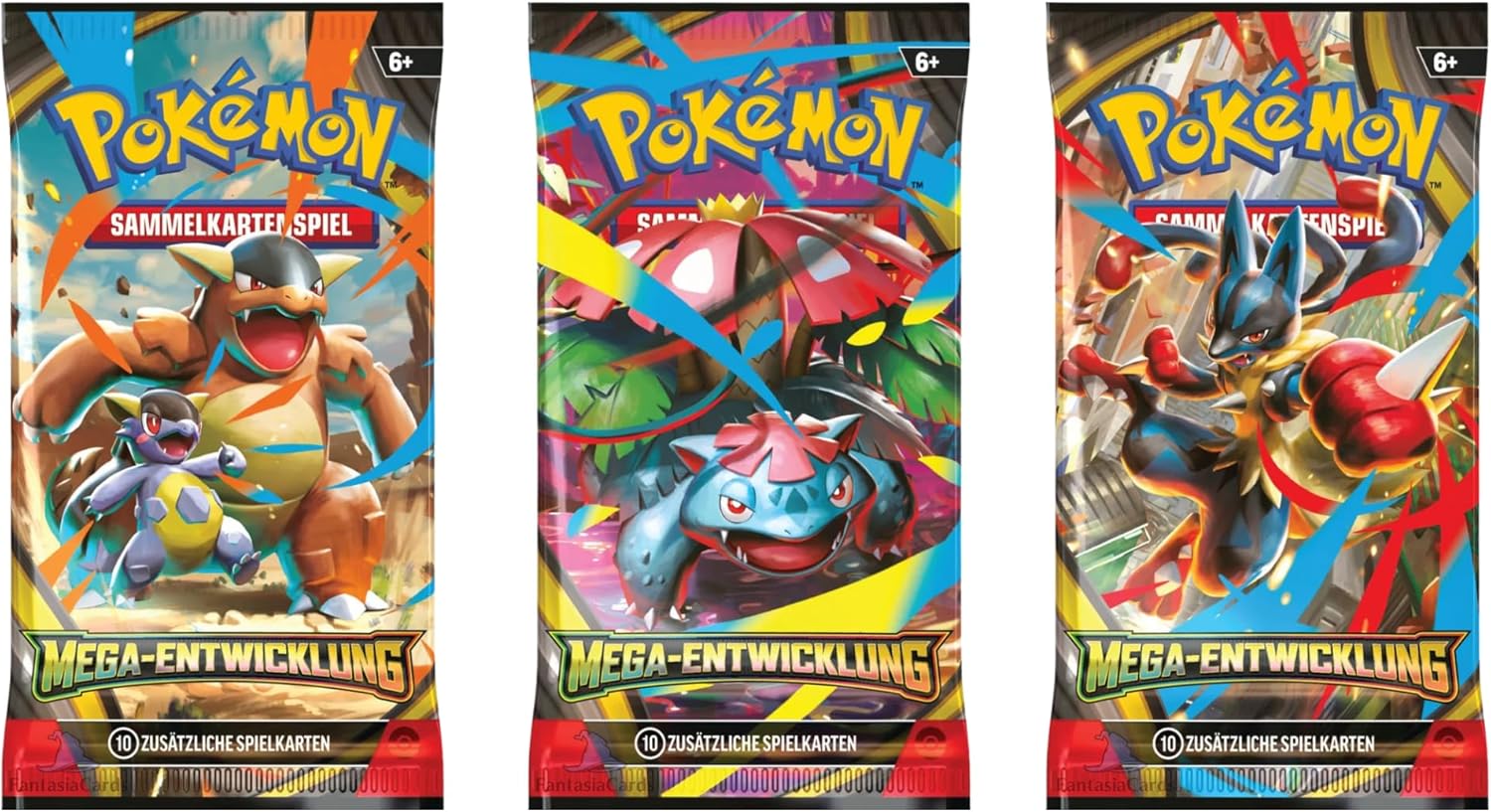3 booster Mega Sviluppo Pokémon TCG espansione con ritorno delle carte Mega-Sviluppo ex Booster Pack originali