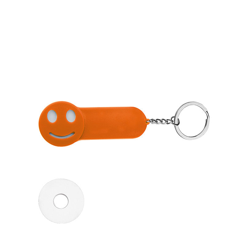 Portachiavi con Gettone Spesa Estraibile in ABS – Personalizzabile UV, Serigrafia e Tampografia