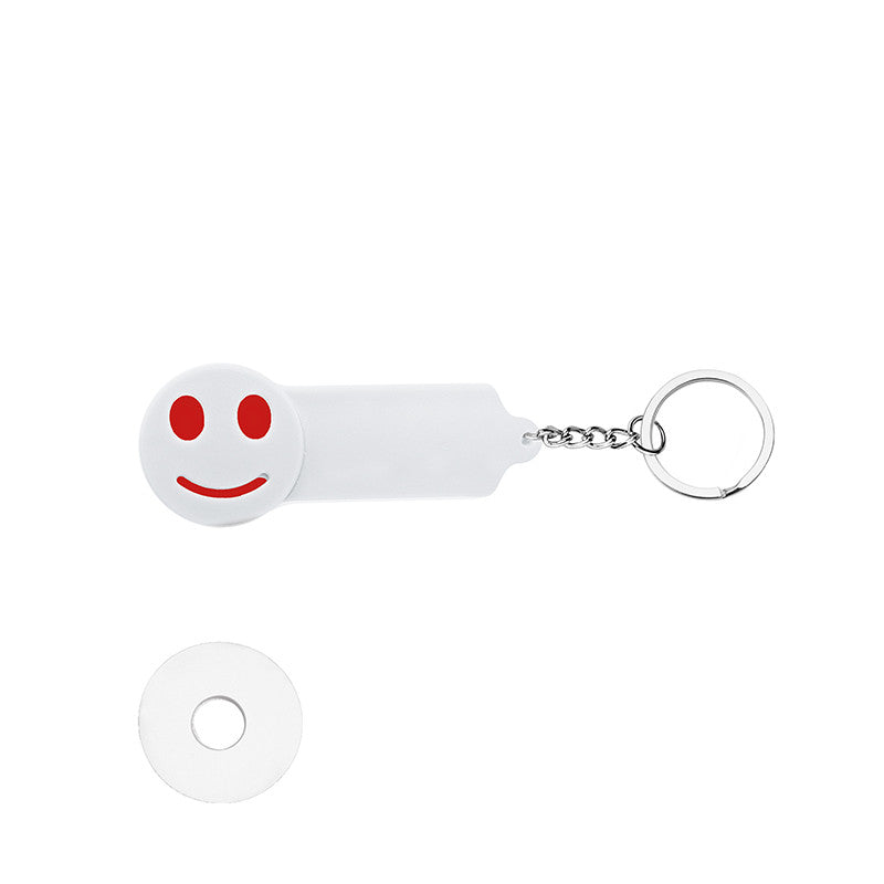 Portachiavi con Gettone Spesa Estraibile in ABS – Personalizzabile UV, Serigrafia e Tampografia