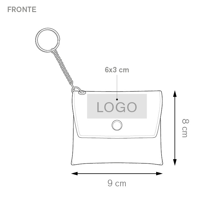 Portachiavi portamonete bicolore – POCHETTE KEY | CA069