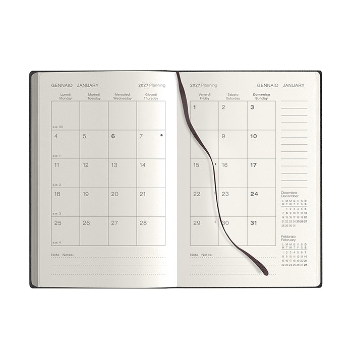 402 pag. (370 pag. agenda sab. e dom. abbinati) – CLAMUS BLACK POCKET | CL329