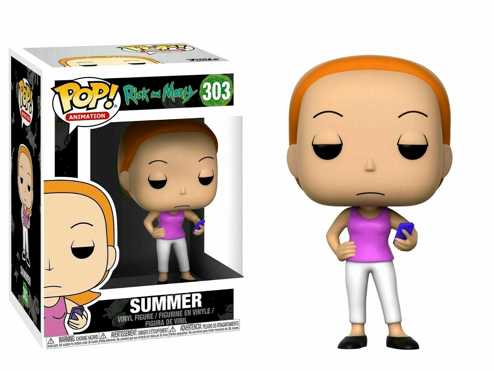 FUNKO POP ANIMATION RICK AND MORTY SUMMER 303 VINYL FIGURE in BOX ORIGINALE