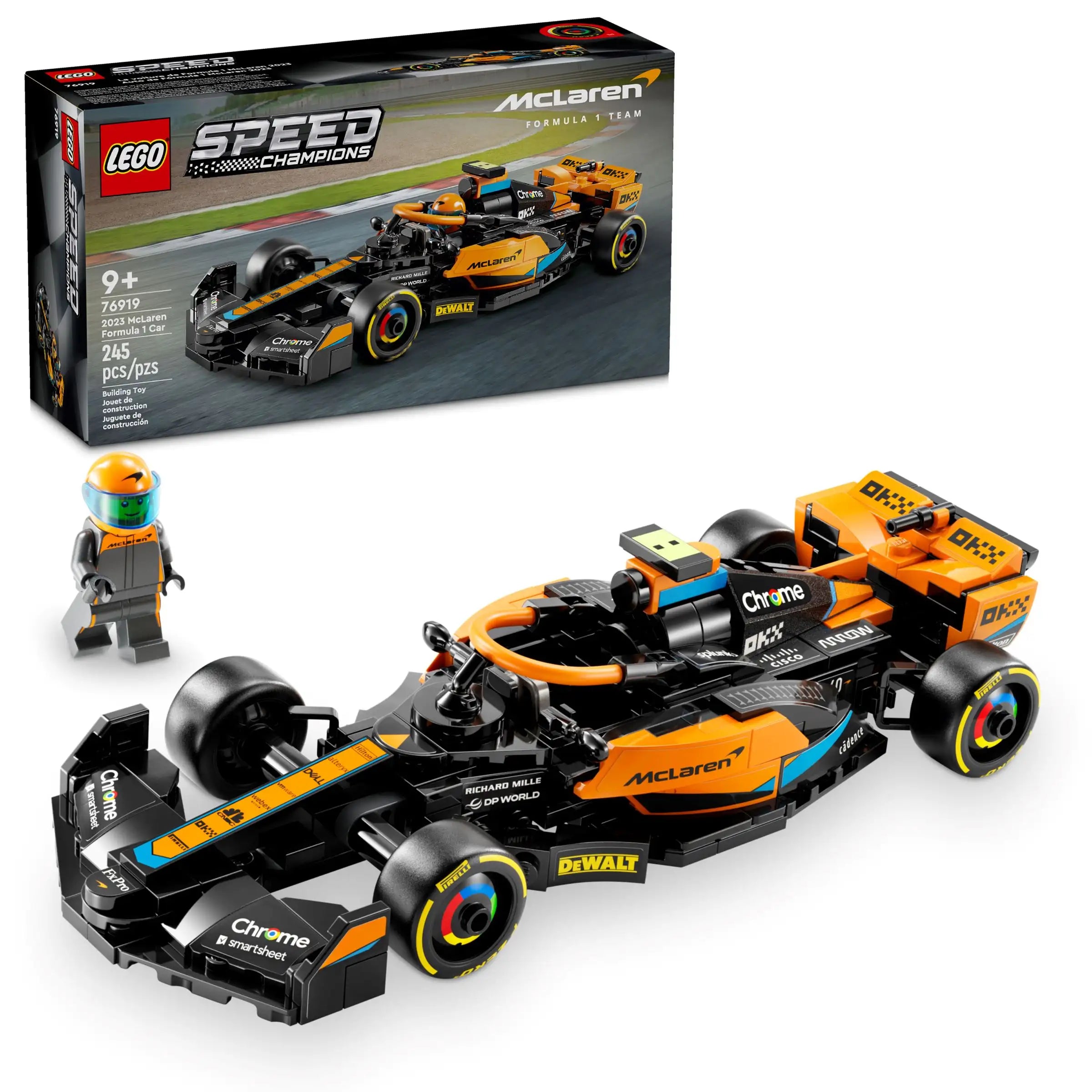 LEGO 76919 Speed Champions Monoposto da corsa McLaren Formula 1 2023