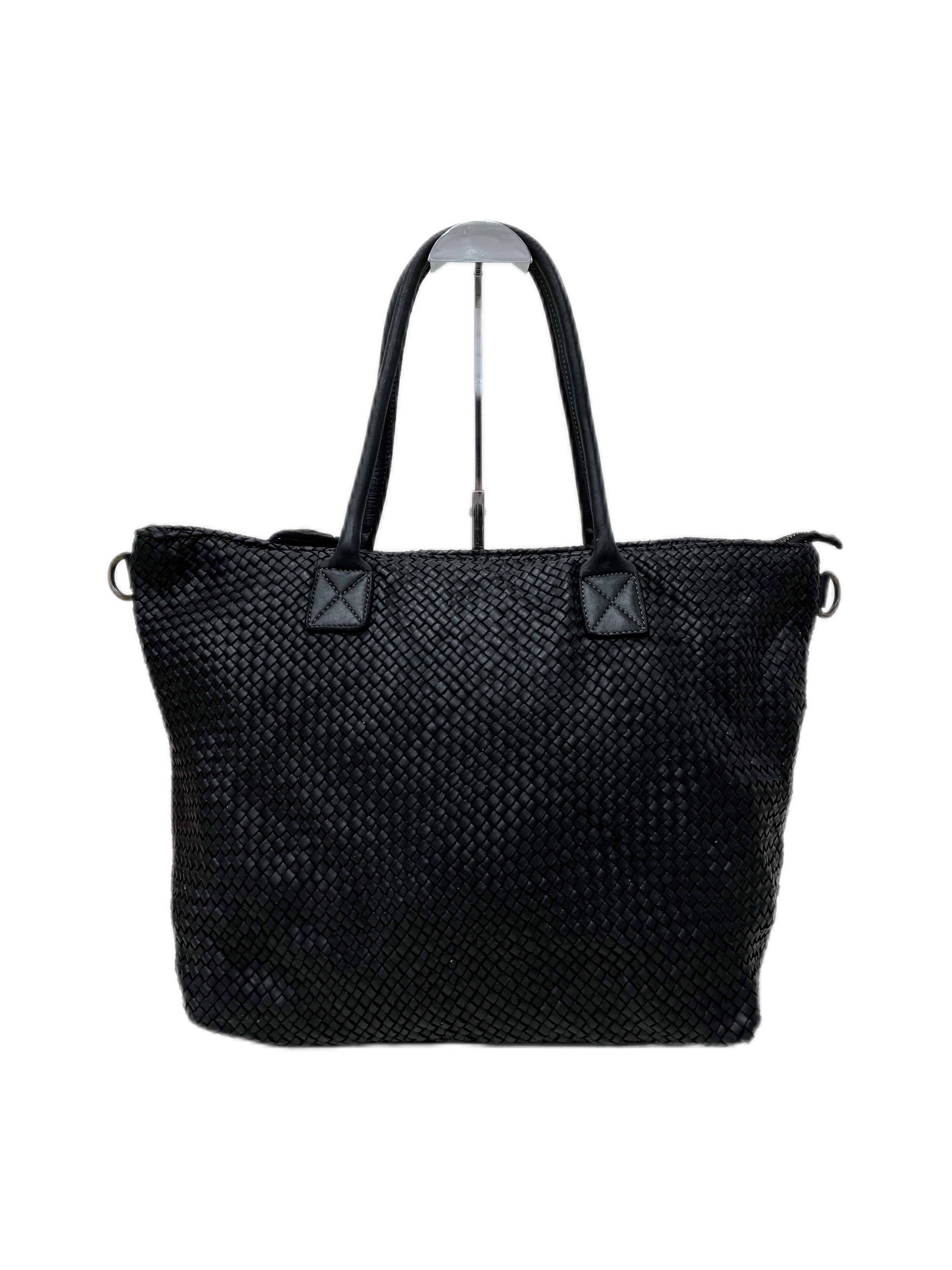 Borsa Donna Intrecciata in Vera Pelle Italiana – Made in Italy Artigianale – Elegante e Resistente – 47 x 32 x 13 cm