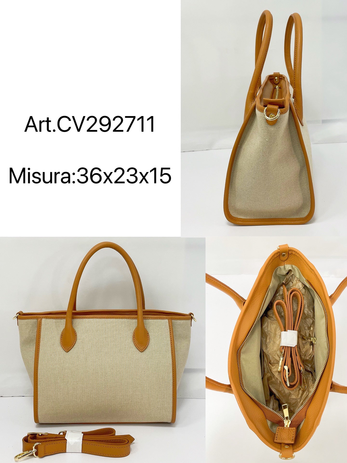 Borsa Donna in Vera Pelle Made in Italy Borsa a Mano Elegante e Capiente, 36x23x15 cm