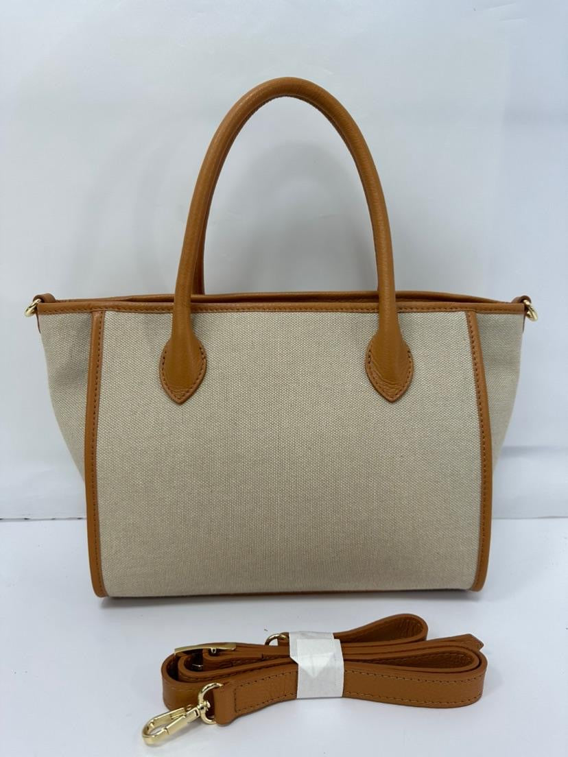 Borsa Donna in Vera Pelle Made in Italy Borsa a Mano Elegante e Capiente, 36x23x15 cm