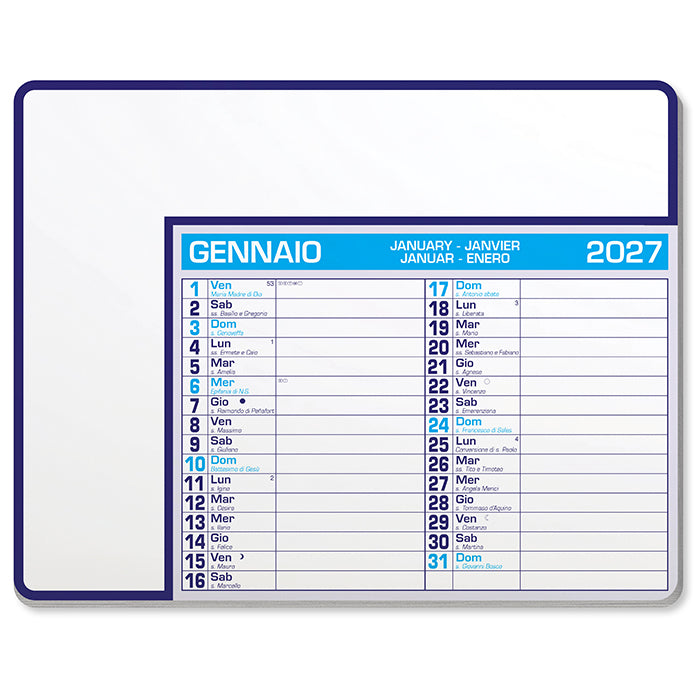 Tappetino mouse calendario – CALENDAR PAD EDGE | PA782