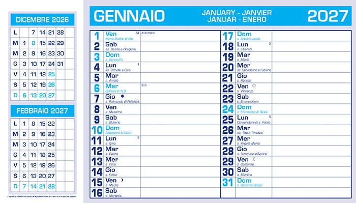 Tappetino mouse calendario – CALENDAR PAD EDGE | PA782