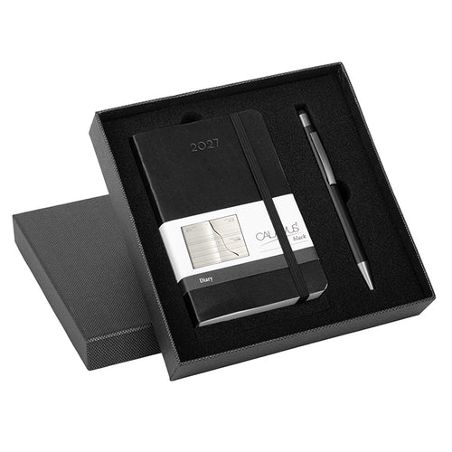 402 pag. (370 pag. agenda sab. e dom. abbinati) – PARURE CALAMUS BLACK GIORNALIERA | PB706
