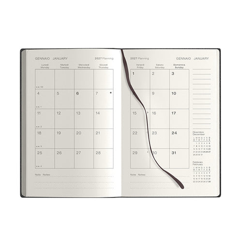 402 pag. (370 pag. agenda sab. e dom. abbinati) – PARURE CALAMUS BLACK GIORNALIERA | PB706