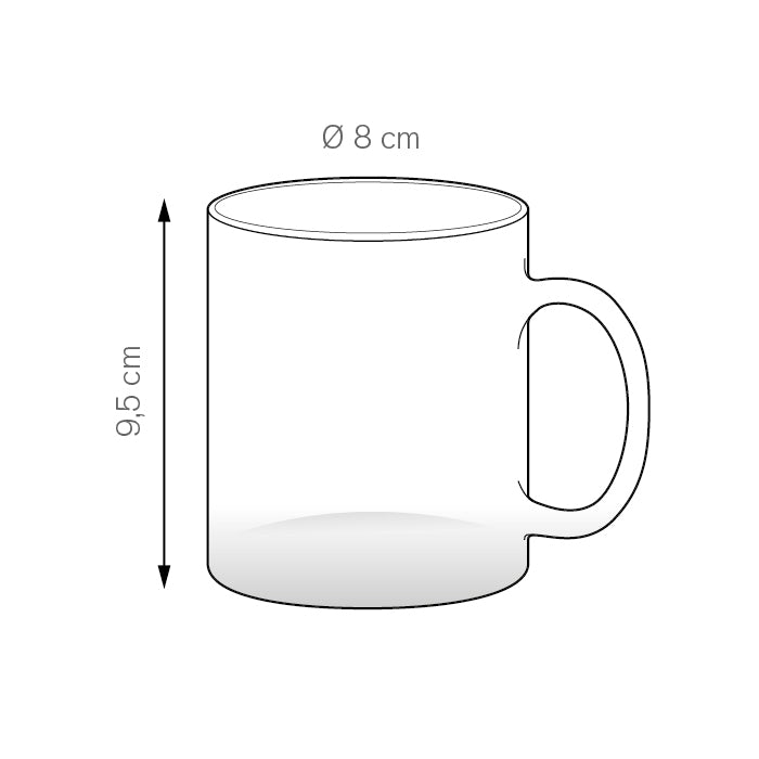 Tazza vetro effetto ghiaccio fondo colorato – ICE COLOR MUG | PC375