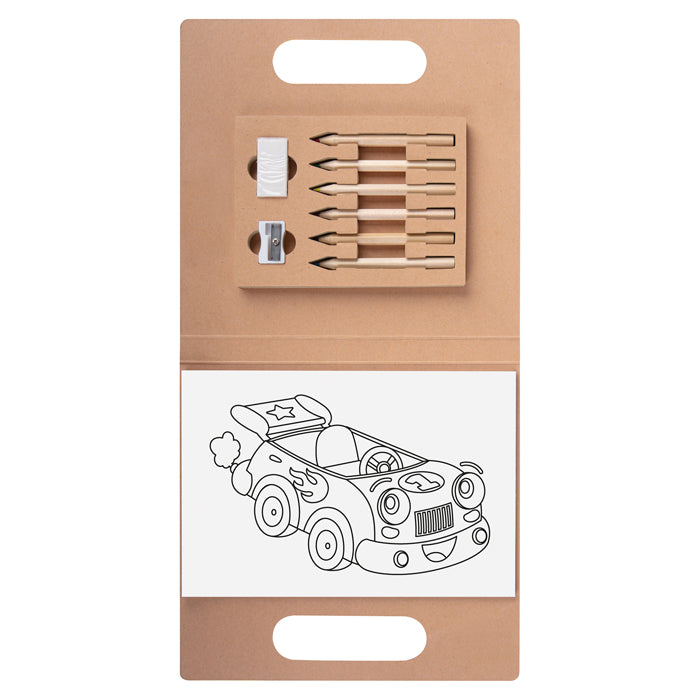 Set per colorare in carta Kraft – LIBRO DEI COLORI | PD533