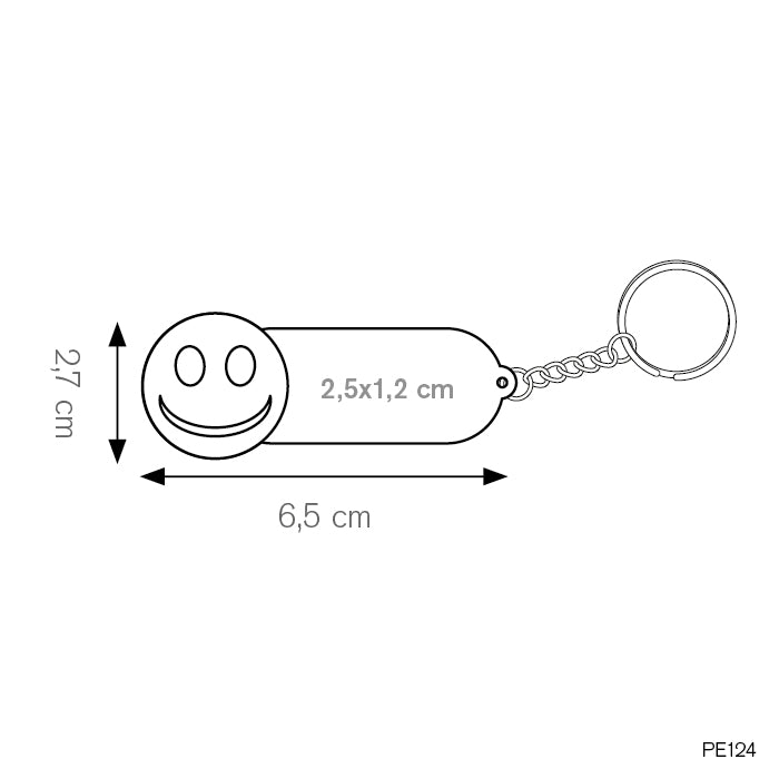 Portachiavi in plastica e metallo – SMILE | PE124