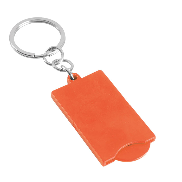 Portachiavi con disco in plastica estraibile per carrello spesa – COIN | PE126