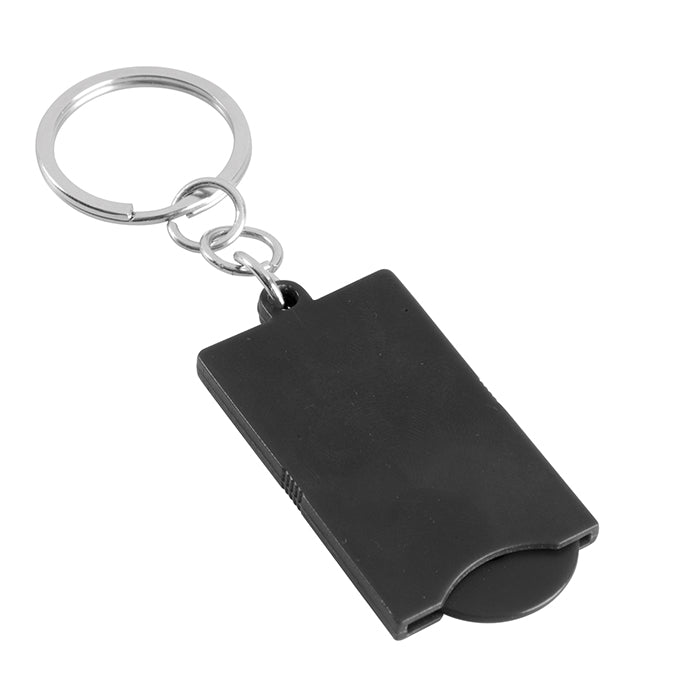Portachiavi con disco in plastica estraibile per carrello spesa – COIN | PE126