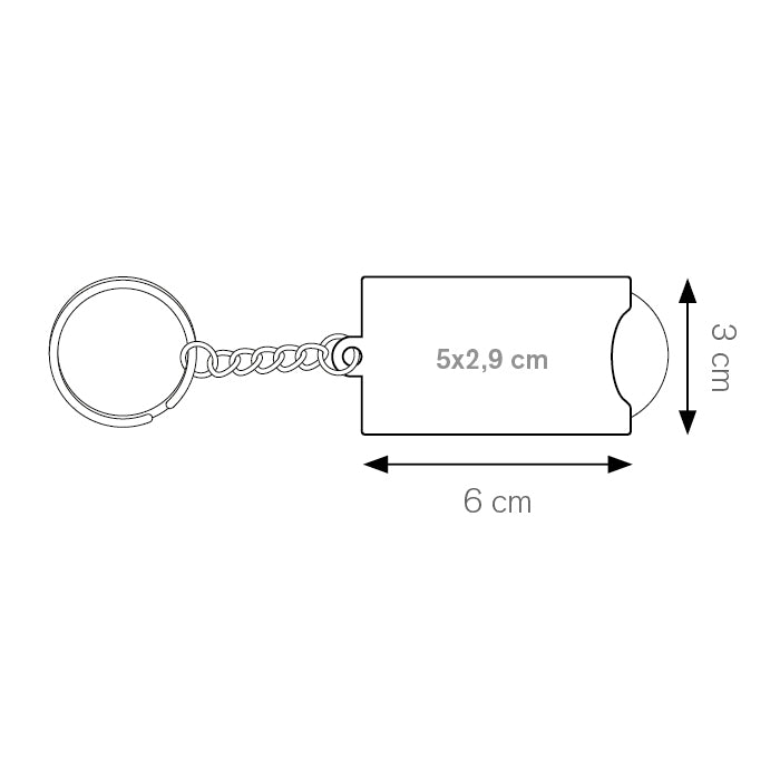 Portachiavi con disco in plastica estraibile per carrello spesa – COIN | PE126