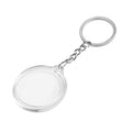 Portachiavi tondo con struttura in plastica trasparente – ROUND LABEL | PE136