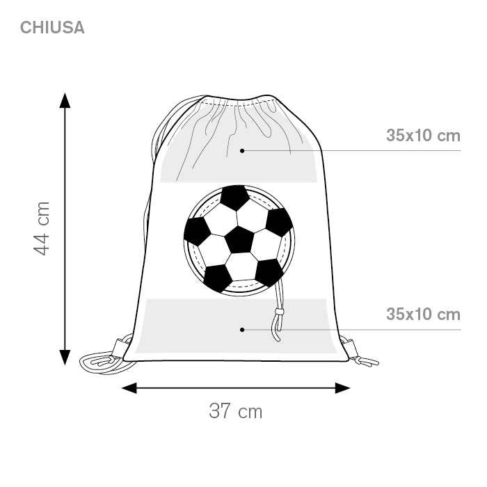 Sacca zaino bicolore nylon 190T – GOAL | PG279