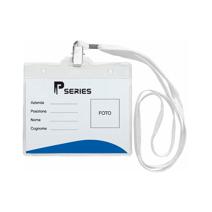 Portabadge con nastrino e clip nichelata – CONFERENCE | PH544