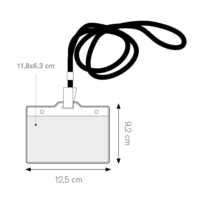 Portabadge con nastrino e clip nichelata – CONFERENCE | PH544