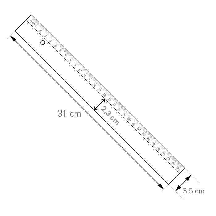 Righello 30 cm – WOODY | PH810