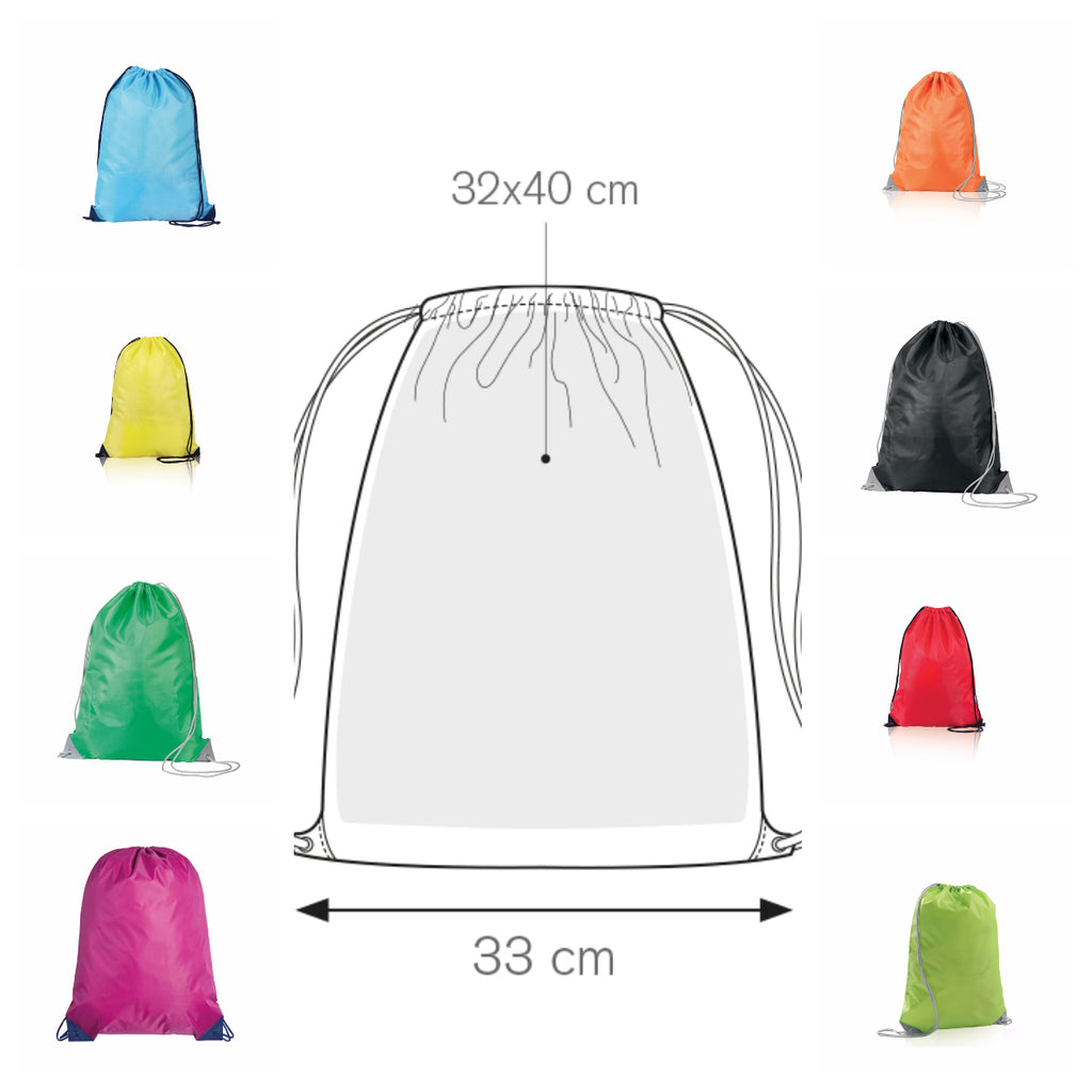 Sacca Zainetto Sportiva Gym Sack Sport Ginnastica Nuoto Borsa Coulisse Palestra Impermeabile Viaggio Scarpe Scuola Asilo Bambini Adulti Unisex