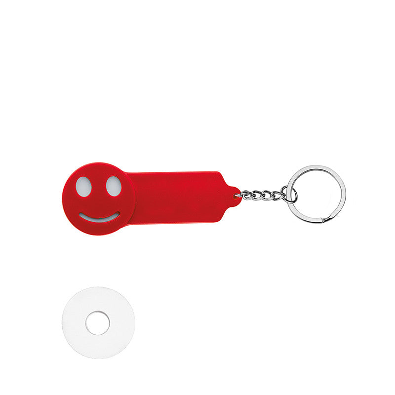 Portachiavi con Gettone Spesa Estraibile in ABS – Personalizzabile UV, Serigrafia e Tampografia