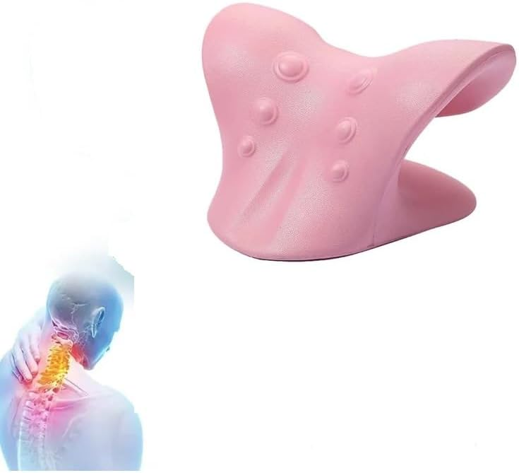 Dispositivo di rilassamento della trazione cervicale per sollievo dal dolore di collo e spalle, allineamento della colonna cervicale, cuscino chiropratico, allungamento del collo