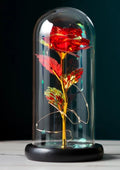 Rosa la bella e la bestia Rosa led stabilizzata regalo Donna Mamma San Valentino cupola in vetro decorazioni Matrimonio Cresima Anniversario