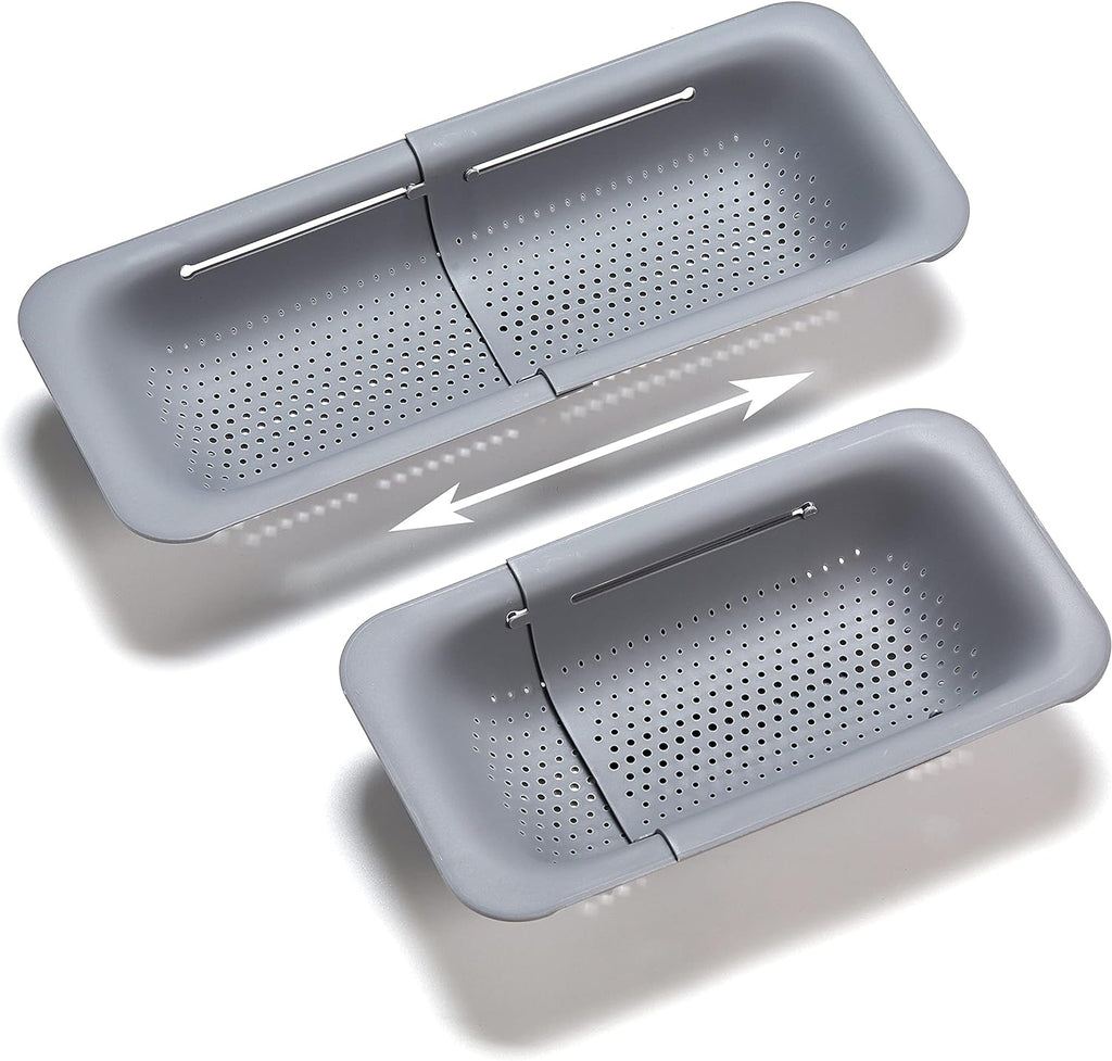 Scolapiatti Da Lavello Allungabile: Colino Maglia Fine Adattabile A Ogni Lavello, Scolapiatti Pieghevole Cestino Lavandino - Scolapasta Set Cucina Di Alta Qualità