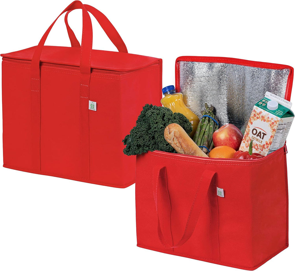 Borsa Frigo Maxi 38x39x19 cm in Polipropilene (PP) con Zip e Manici in Nylon – Capiente e Resistente, Ideale per Spesa, Mare e Picnic, Personalizzabile con Serigrafia