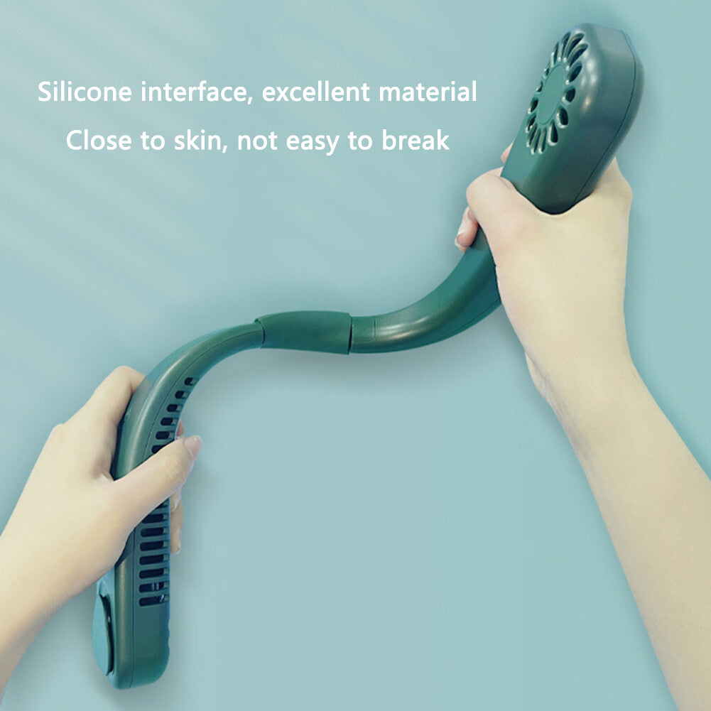 Ventilatore da Collo Portatile ricaricabile USB Senza Lama a 3 velocità x Sport