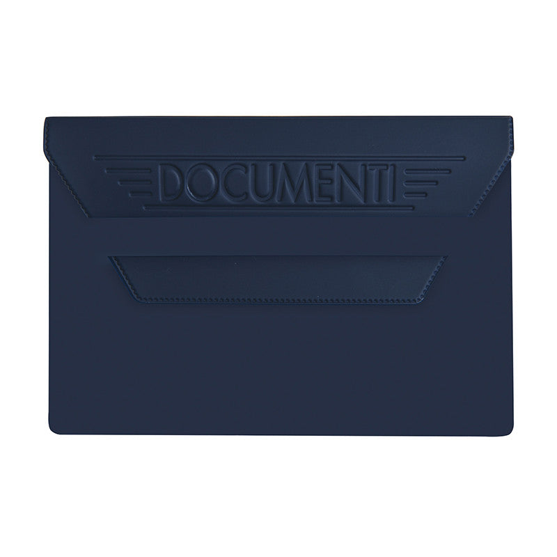 Portadocumenti Auto con Pattina Blu Chiusura con Pattina Porta Libretto Assicurazione Marcatura Neutra a Secco Elegante e Compatto