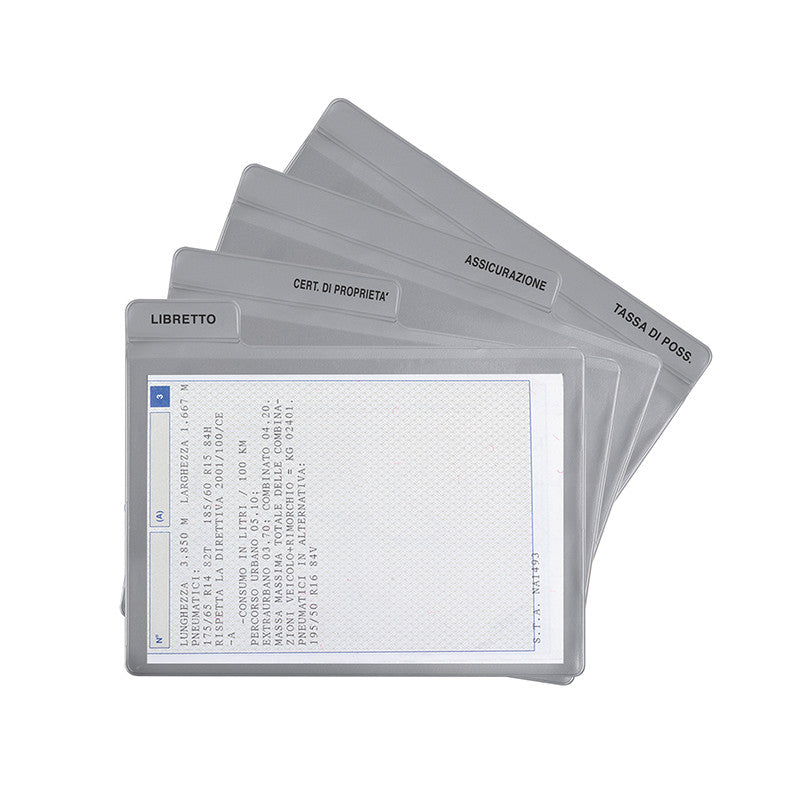Portadocumenti Auto in TAM con 4 Schede Estraibili Pochette Compatto e Resistente