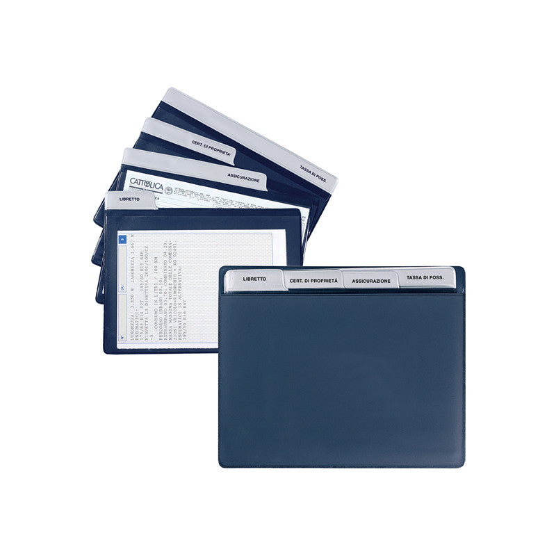 Portadocumenti Auto in TAM con 4 Schede Estraibili Pochette Compatto e Resistente
