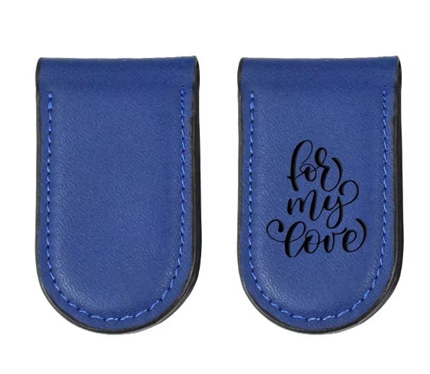 Esempio di personalizzazione del fermasoldi blu