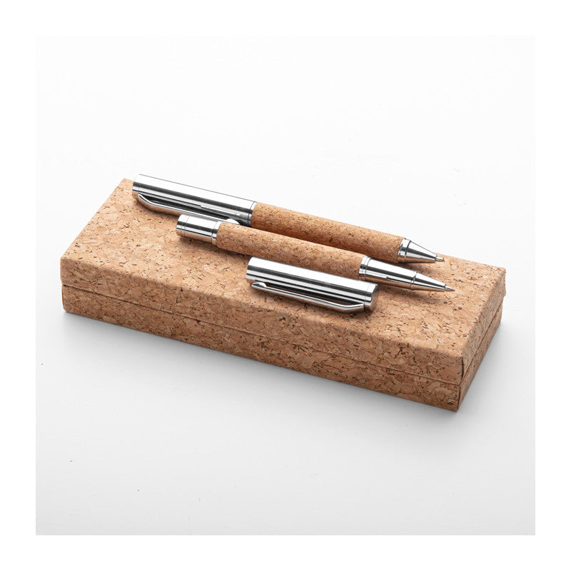 Set Penne Ecologico in Sughero con Astuccio – Sfera e Roller