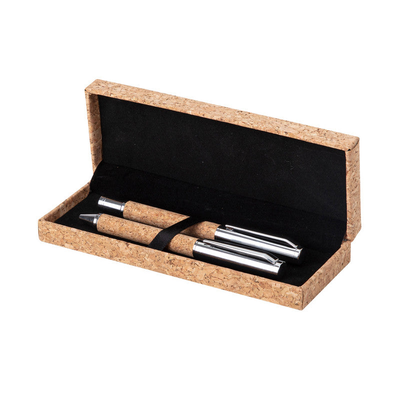 Set Penne Ecologico in Sughero con Astuccio – Sfera e Roller