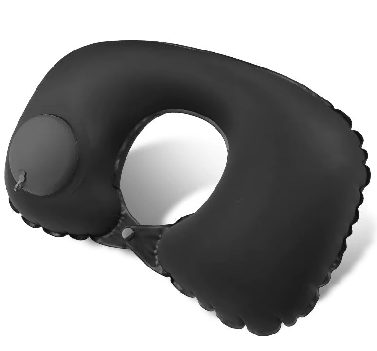 Cuscino da viaggio gonfiabile nero