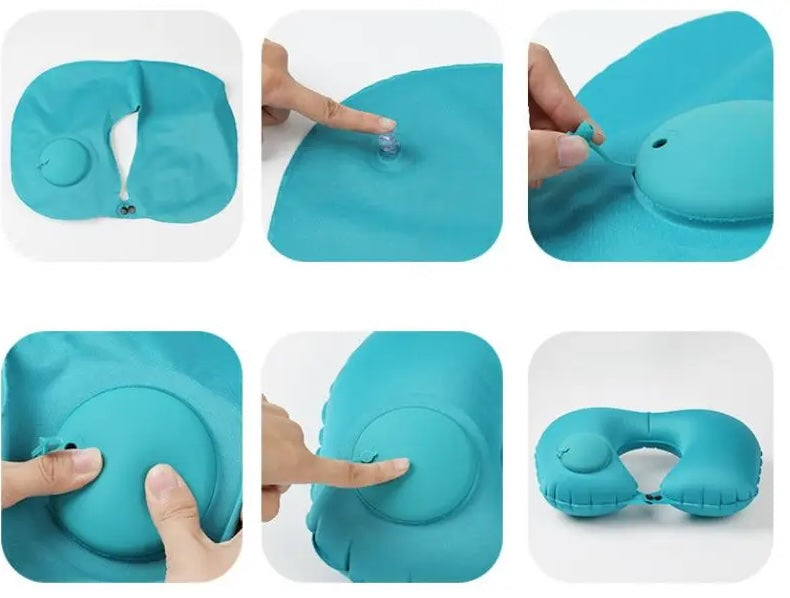Cuscino da viaggio gonfiabile disponibile in molti colori