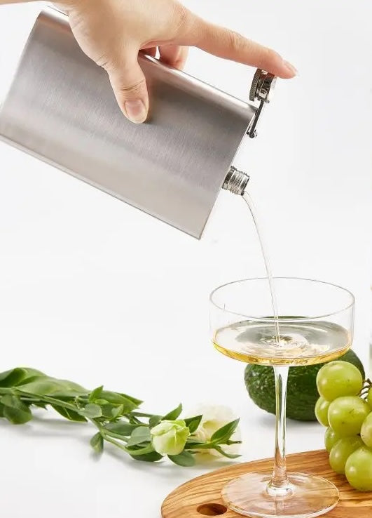 Fiaschetta Acciaio Inox Tascabile 1-18oz Bottiglia Liquore Portatile Whisky Rum