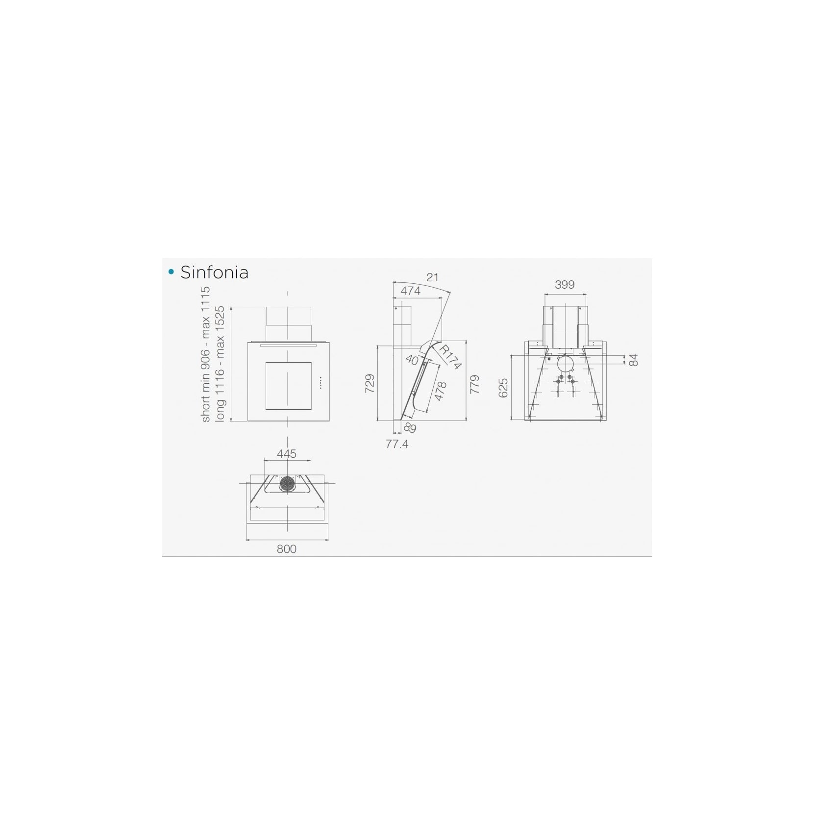 ELICA PRF0010418B SINFONIA WH/F/80 CAPPA A PARETE FILTRANTE 80CM IN VETRO BIANCO - USATO