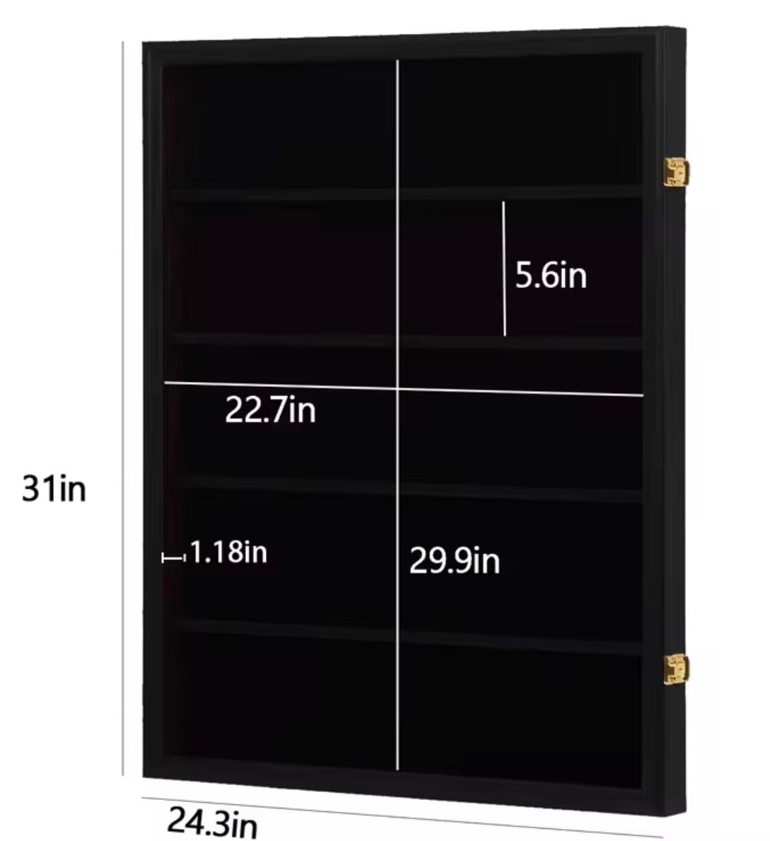 Teca Quadro Porta Carte Collezionabili 5 Ripiani Legno Espositore per Carte da Parete